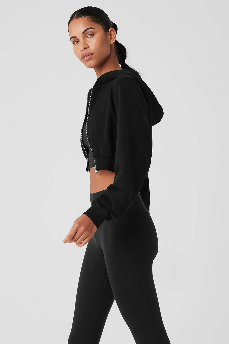 Sweet Escape Zip Up Hoodie - Black sold by Alo Yoga product image thumbnail 4