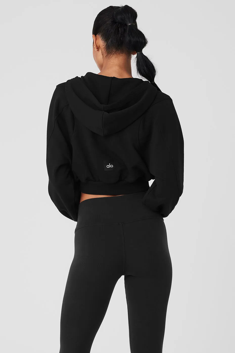 Sweet Escape Zip Up Hoodie - Black sold by Alo Yoga product image thumbnail 3