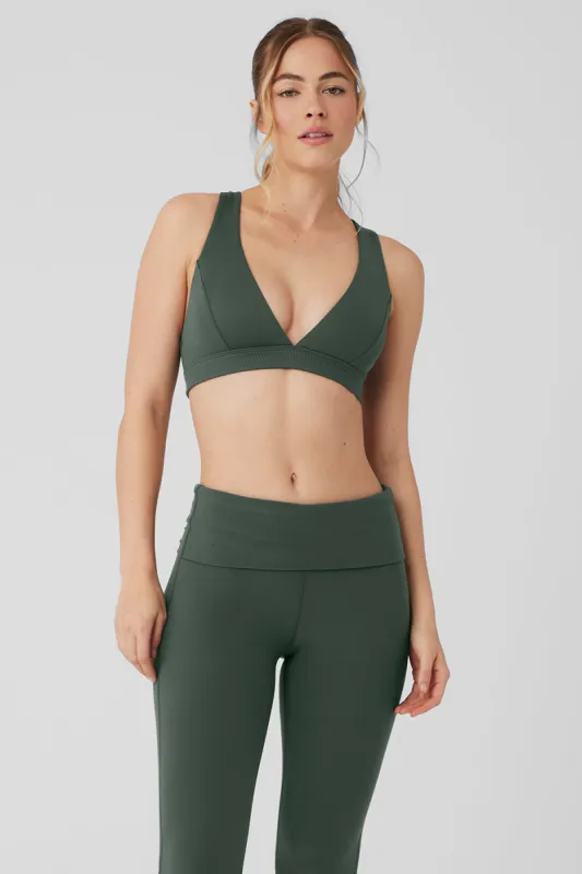 Alosoft Show Stopper Bra - Dark Cactus sold by Alo Yoga