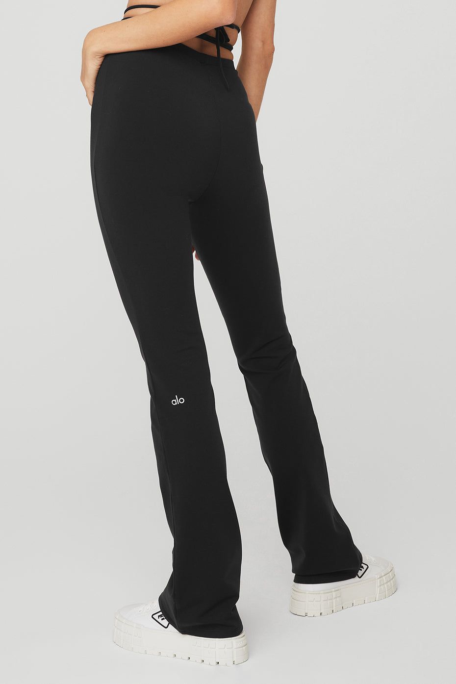 Airbrush High-Waist Cinch Flare Legging - Black sold by Alo Yoga product image thumbnail 2