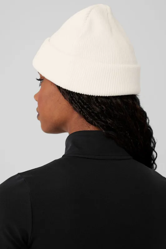 Hats - Ivory - Beanie Knit Cable Alo ノータブルビーニー lvory Alo