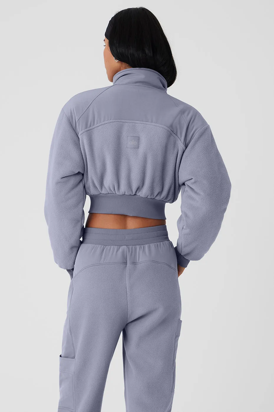 Polar Fleece Cropped Wintry Mix Jacket - Fog sold by Alo Yoga product image thumbnail 2