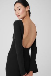 Alosoft Melody Full Length Bootcut Onesie - Black sold by Alo Yoga