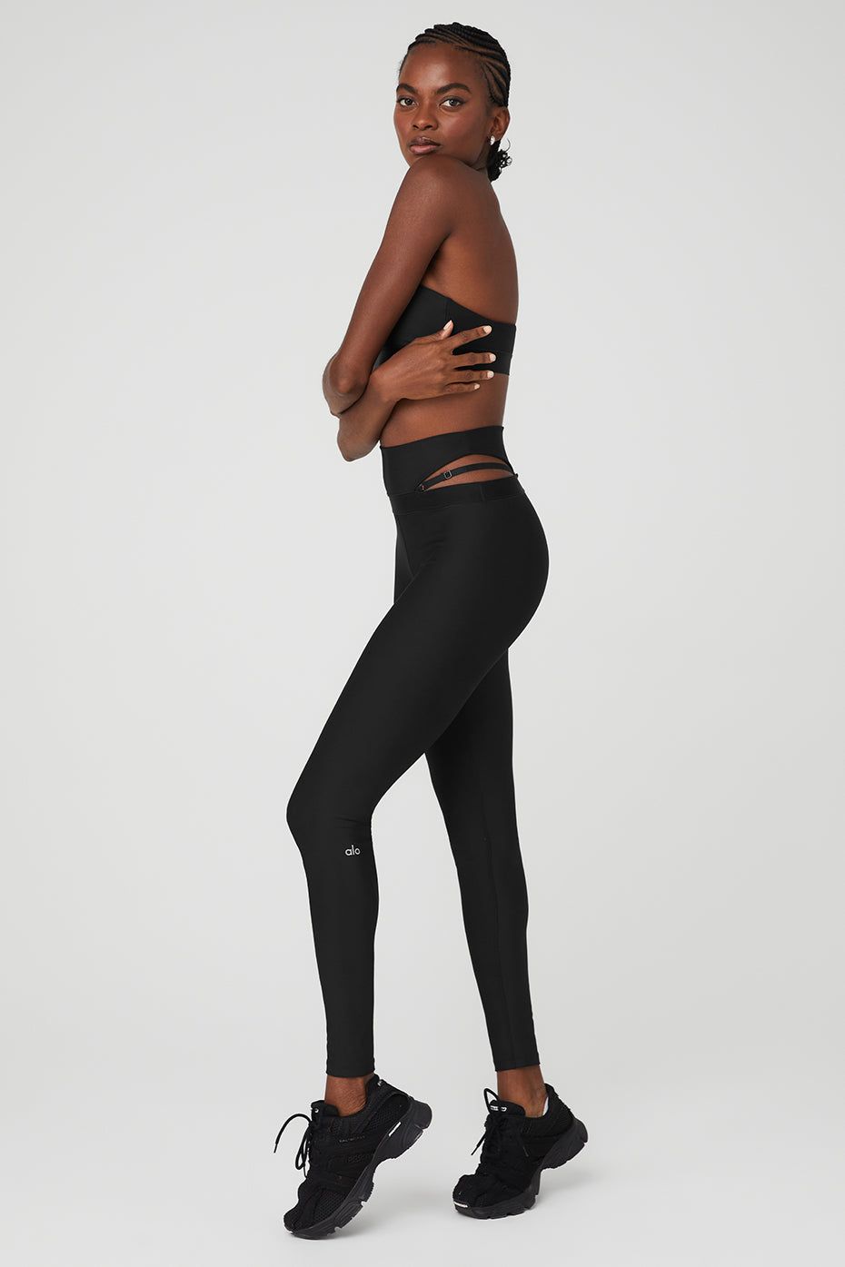Airlift All Nighter Bra & Airlift Extreme High-Waist All Nighter Legging Set - Black sold by Alo Yoga product image thumbnail 3