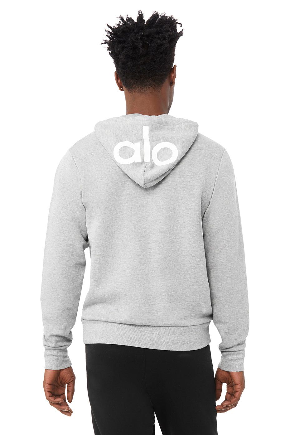 Caliber Zip Hoodie - Athletic Heather Grey/White sold by Alo Yoga product image thumbnail 9