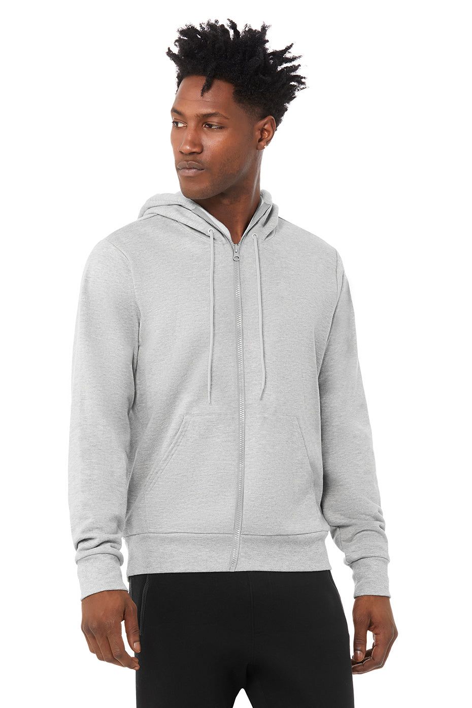 Caliber Zip Hoodie - Athletic Heather Grey/White sold by Alo Yoga product image thumbnail 7