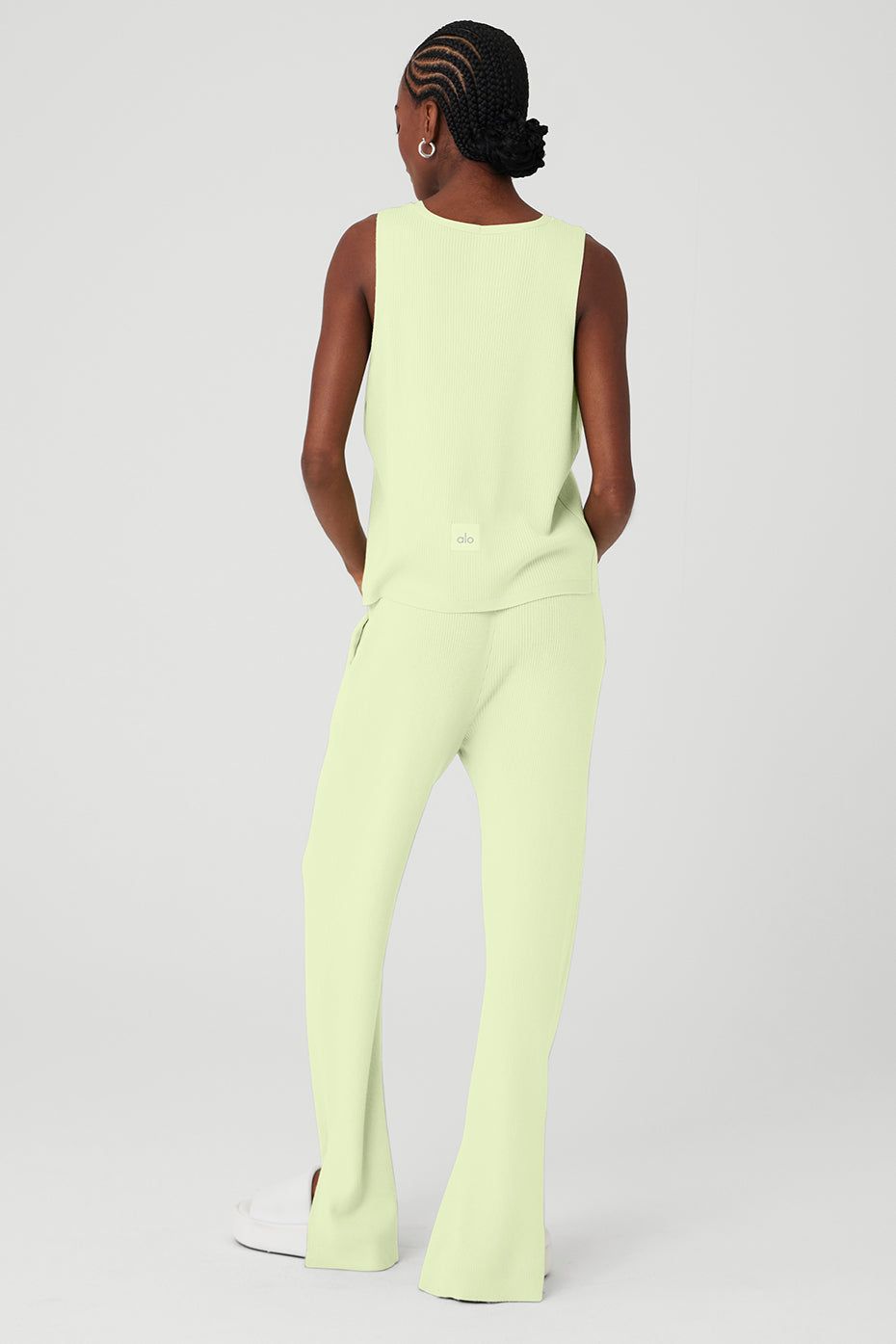 Knit Salana Tank & Knit High-Waist Salana Wide Leg Pant Set sold by Alo Yoga product image thumbnail 10