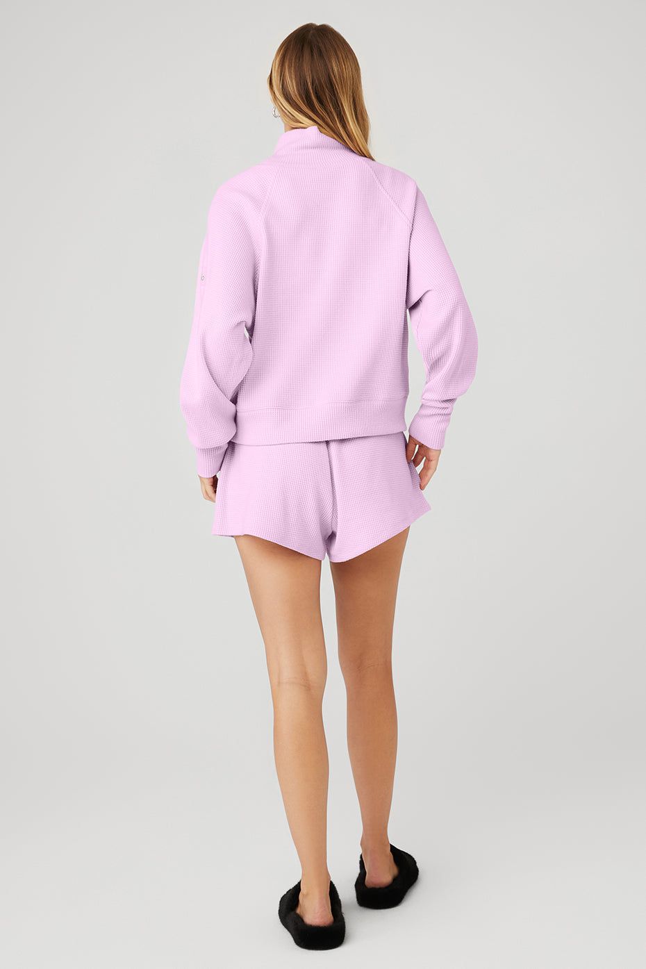 Waffle Weekend Escape Mock Neck Long Sleeve & Waffle High-Waist Weekend Escape Short Set sold by Alo Yoga product image thumbnail 10