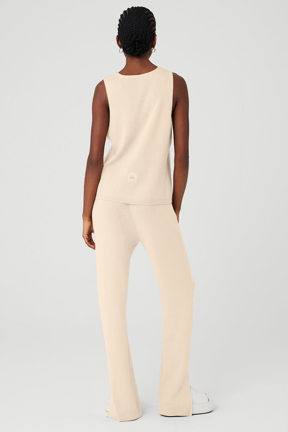 Knit Salana Tank & Knit High-Waist Salana Wide Leg Pant Set sold by Alo Yoga product image thumbnail 6