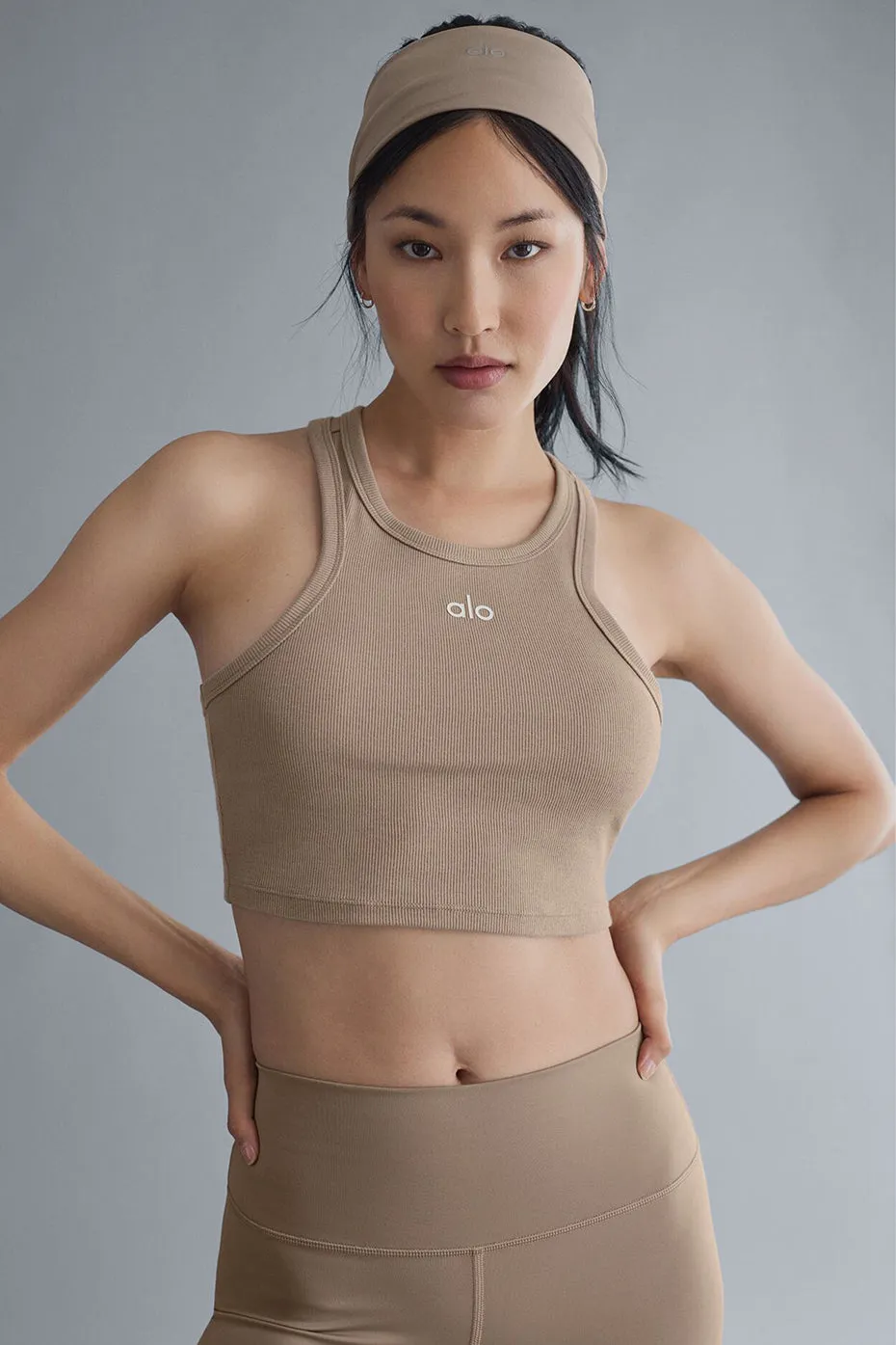 Aspire Tank - Gravel/White sold by Alo Yoga product image thumbnail 4