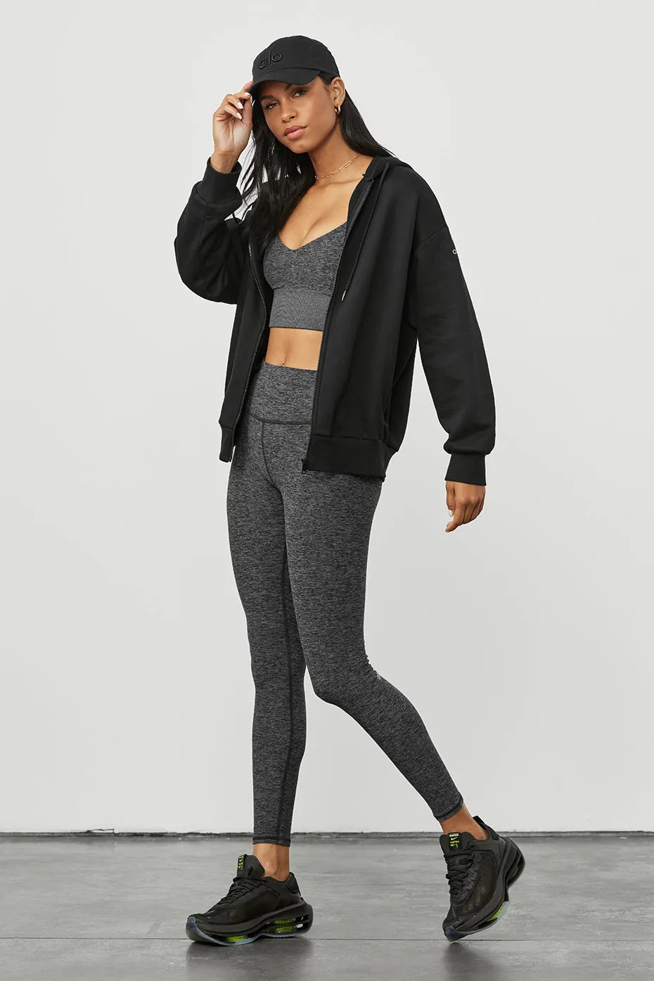 Alosoft High-Waist 7/8 Highlight Legging - Dark Heather Grey sold by Alo Yoga product image thumbnail 5