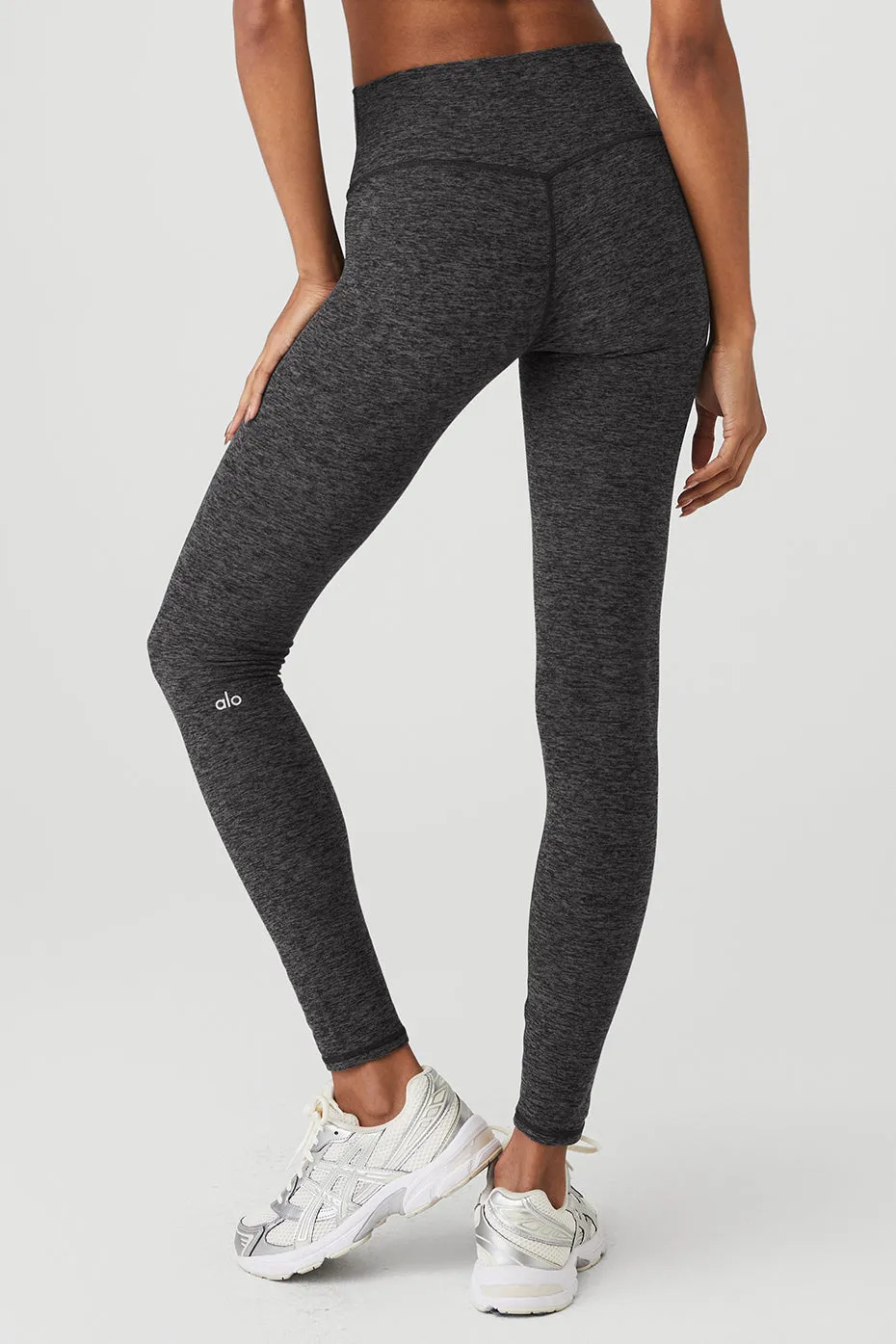 Alosoft High-Waist 7/8 Highlight Legging - Dark Heather Grey sold by Alo Yoga product image thumbnail 2