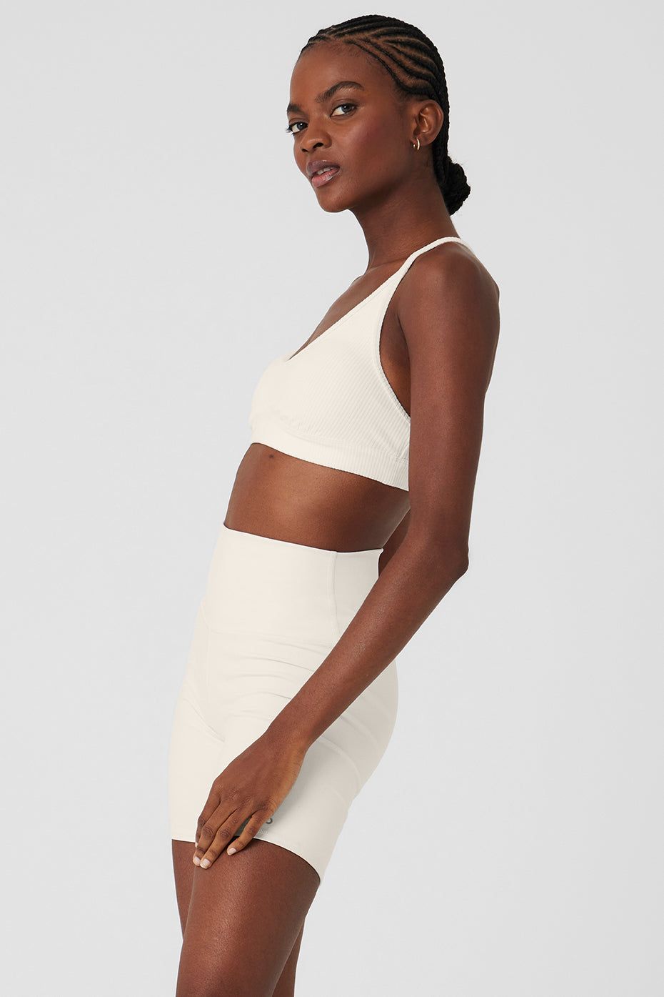 Ribbed Blissful Bra - Ivory sold by Alo Yoga product image thumbnail 3