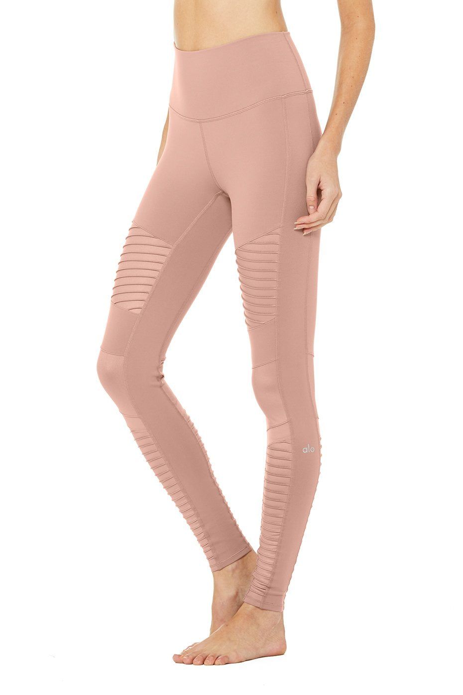 High-Waist Moto Legging - Smoky Quartz/Smoky Quartz Glossy sold by Alo Yoga product image thumbnail 2