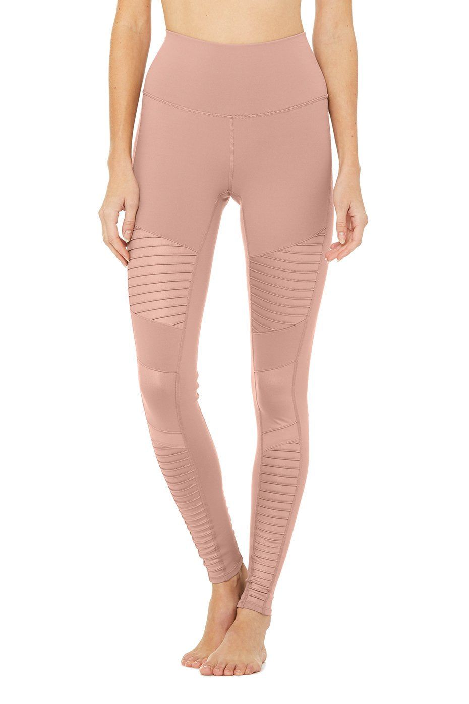 High-Waist Moto Legging - Smoky Quartz/Smoky Quartz Glossy sold by Alo Yoga