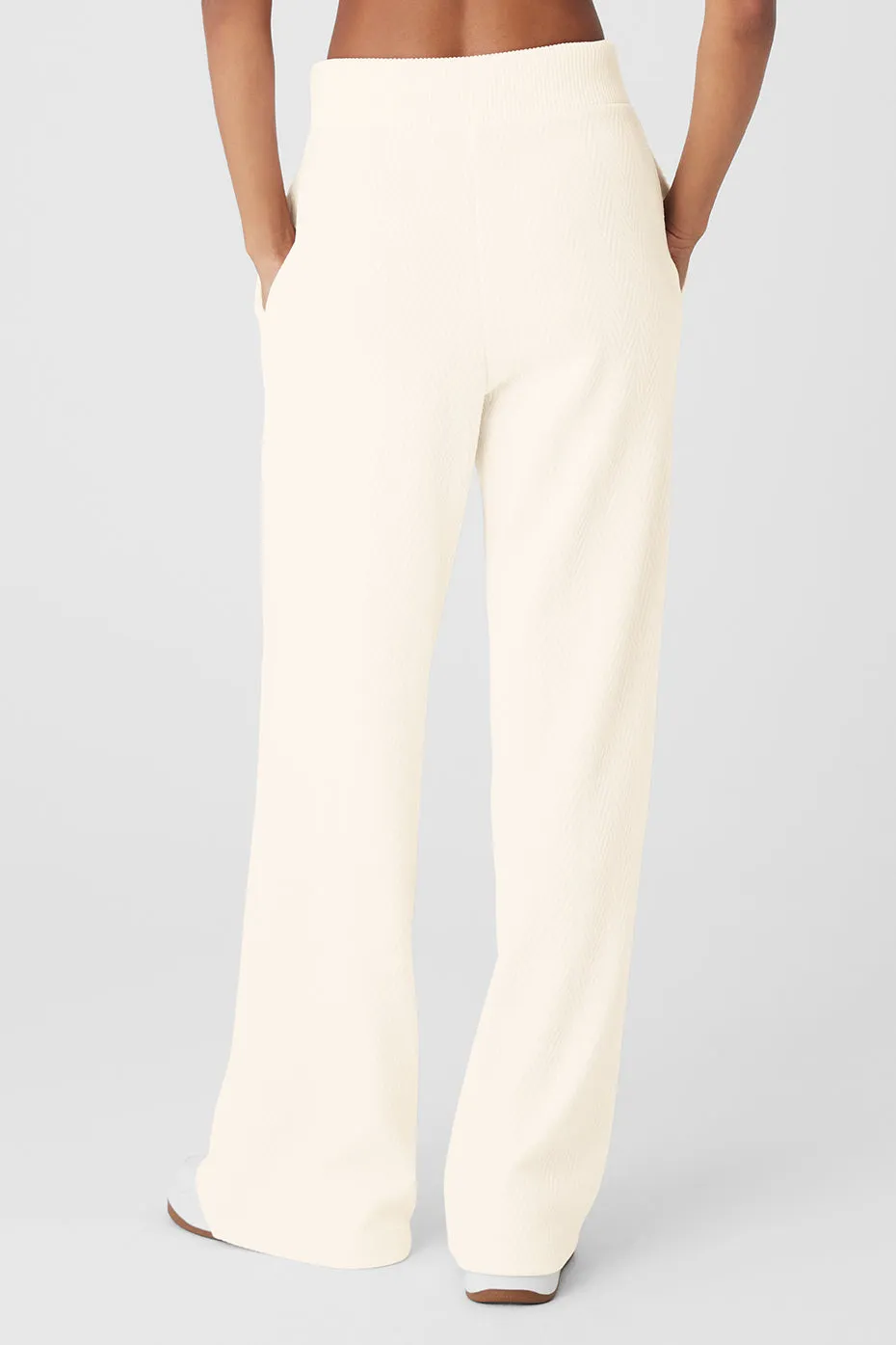 High-Waist Cozy Day Wide Leg Pant - Ivory sold by Alo Yoga product image thumbnail 3