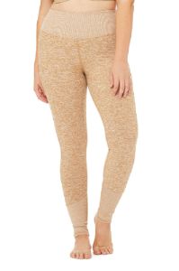 High-Waist Alosoft Lounge Legging - Caramel Heather sold by Alo Yoga