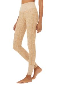 High-Waist Alosoft Lounge Legging - Caramel Heather sold by Alo Yoga