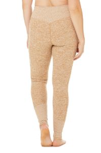 High-Waist Alosoft Lounge Legging - Caramel Heather sold by Alo Yoga