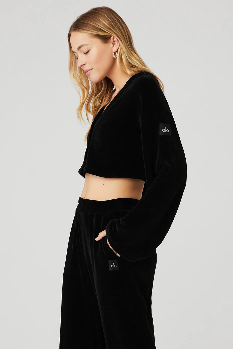 Chenille Chalet Cardigan - Black sold by Alo Yoga product image thumbnail 3