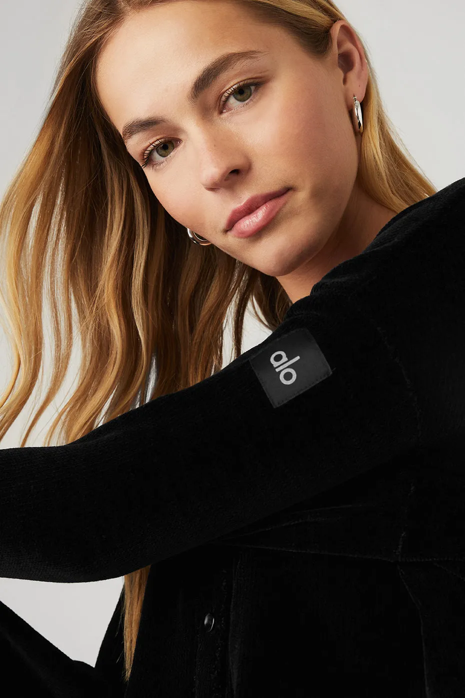 Chenille Chalet Cardigan - Black sold by Alo Yoga product image thumbnail 5