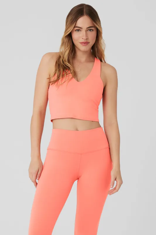 Airbrush Real Bra Tank - Candy Orange sold by Alo Yoga