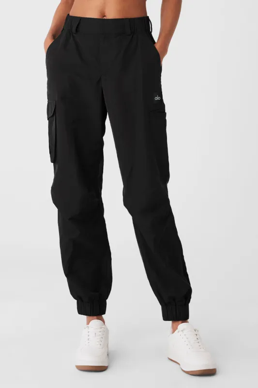 High-Waist Break Line Jogger - Black sold by Alo Yoga