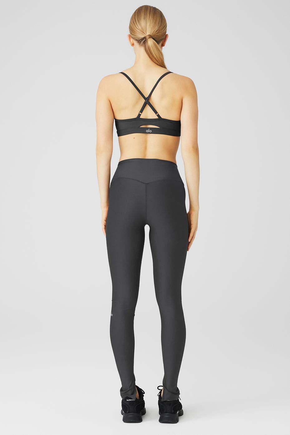 Airlift Intrigue Bra & Airlift High-Waist Elongated Legging Set - Anthracite sold by Alo Yoga product image thumbnail 2