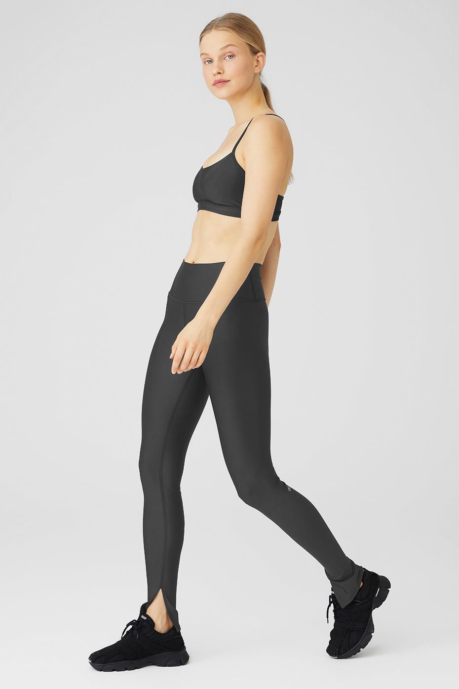 Airlift Intrigue Bra & Airlift High-Waist Elongated Legging Set - Anthracite sold by Alo Yoga product image thumbnail 3