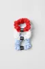 Fresh Mini Scrunchie 3-Pack - Red Hot Summer/White/Seashell Blue sold by Alo Yoga