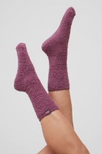 Alo Yoga Plush Lush Sock - Soft Mulberry | Parallel