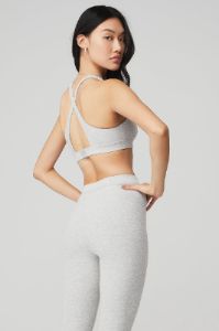 Alosoft Iconic 90's Bra - Athletic Heather Grey sold by Alo Yoga