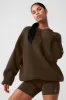 Scholar Crew Neck Sweater - Espresso sold by Alo Yoga