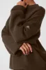Scholar Crew Neck Sweater - Espresso sold by Alo Yoga