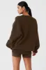 Scholar Crew Neck Sweater - Espresso sold by Alo Yoga