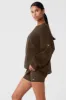 Scholar Crew Neck Sweater - Espresso sold by Alo Yoga