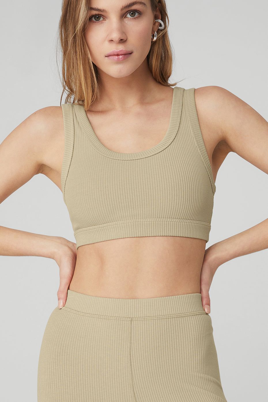 Wellness Bra & Ribbed High-Waist 7/8 Blissful Legging Set sold by Alo Yoga product image thumbnail 16