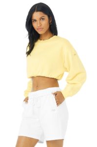 Devotion Crew Neck Pullover - Buttercup sold by Alo Yoga