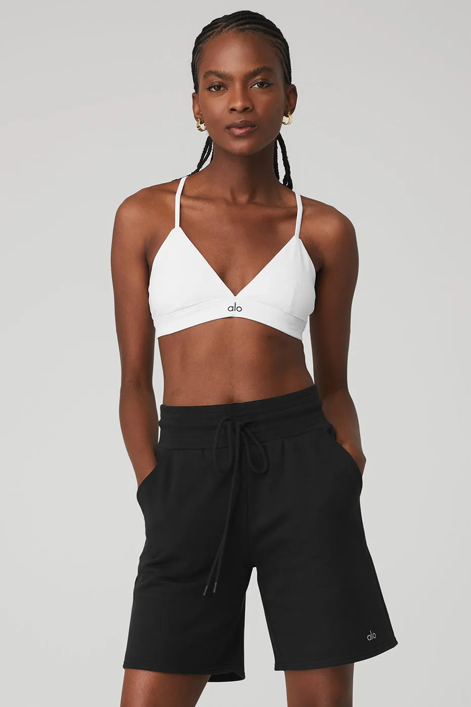 Splendor Bra - White/Black sold by Alo Yoga