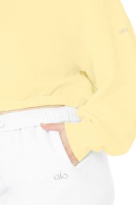 Devotion Crew Neck Pullover - Buttercup sold by Alo Yoga