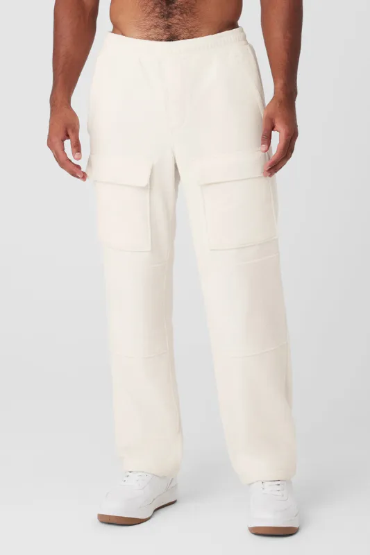 Polar Fleece Ridge Cargo Pants - Ivory sold by Alo Yoga