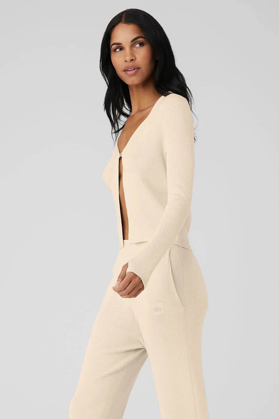 Knit Salana Cardigan - Macadamia sold by Alo Yoga product image thumbnail 3