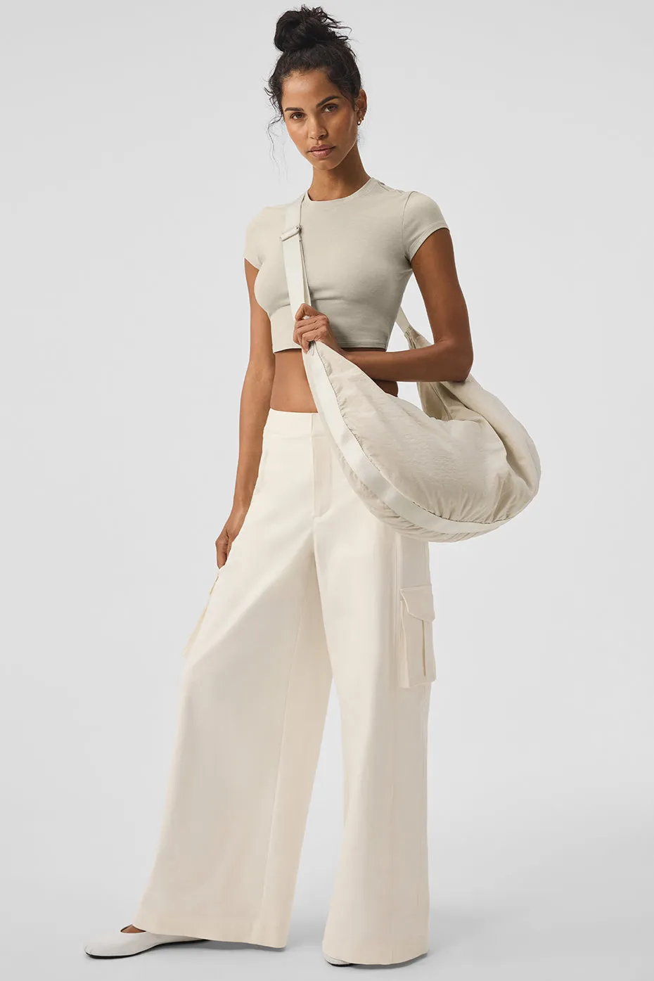 Show Off Cargo Wide Leg Trouser (Long) - Ivory sold by Alo Yoga product image thumbnail 5