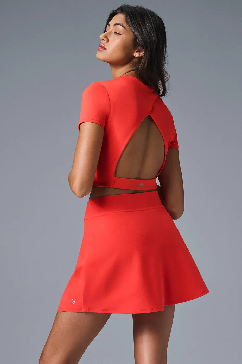 Alosoft Cropped Backspin Short Sleeve - Red Hot Summer sold by Alo Yoga product image thumbnail 3