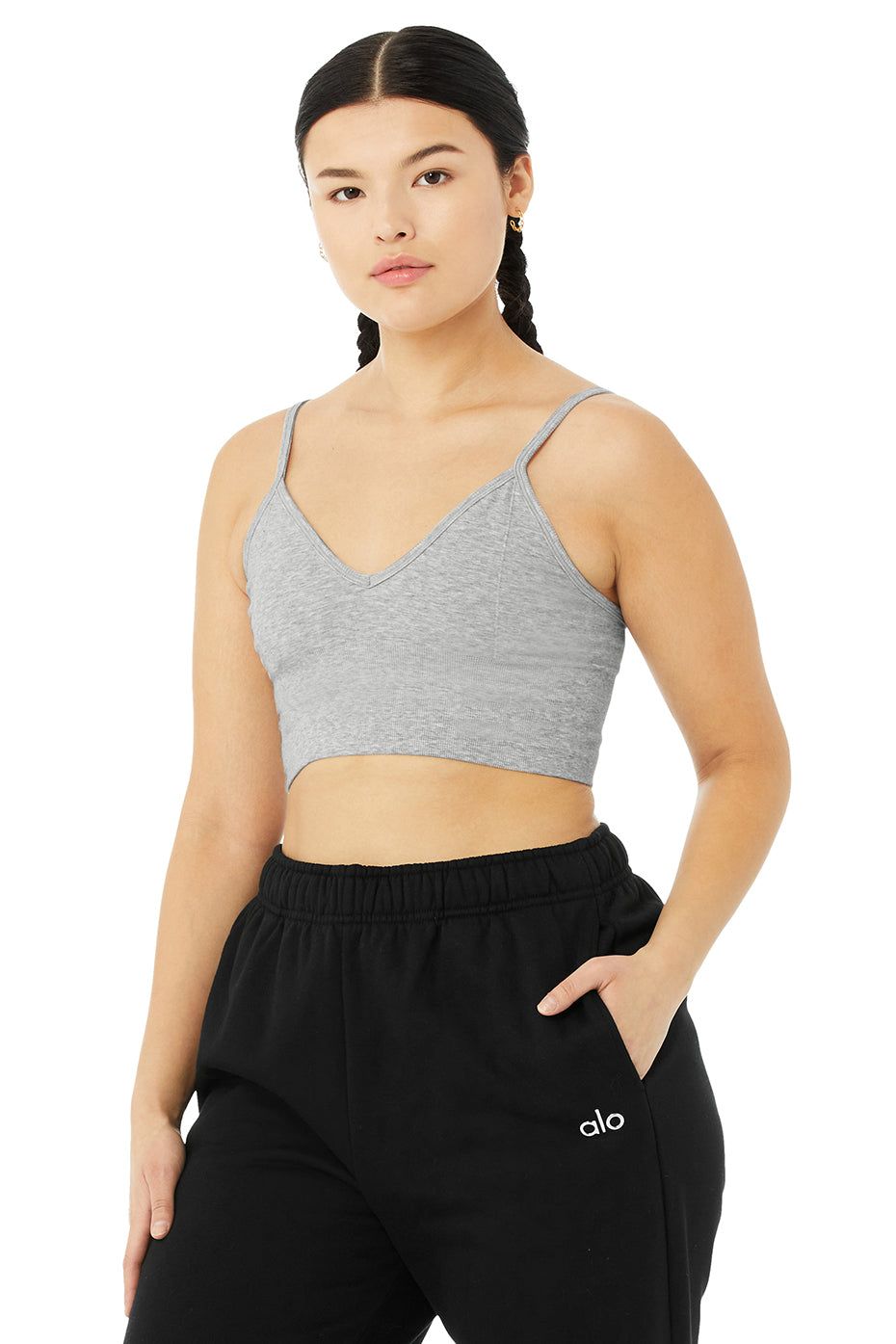 Delight Bralette - Dove Grey Heather sold by Alo Yoga product image thumbnail 8