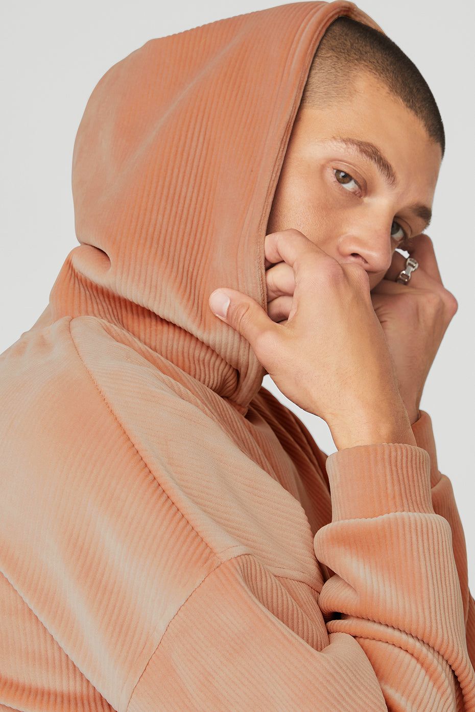 Velour Baller Hoodie - Soft Clay sold by Alo Yoga product image thumbnail 5