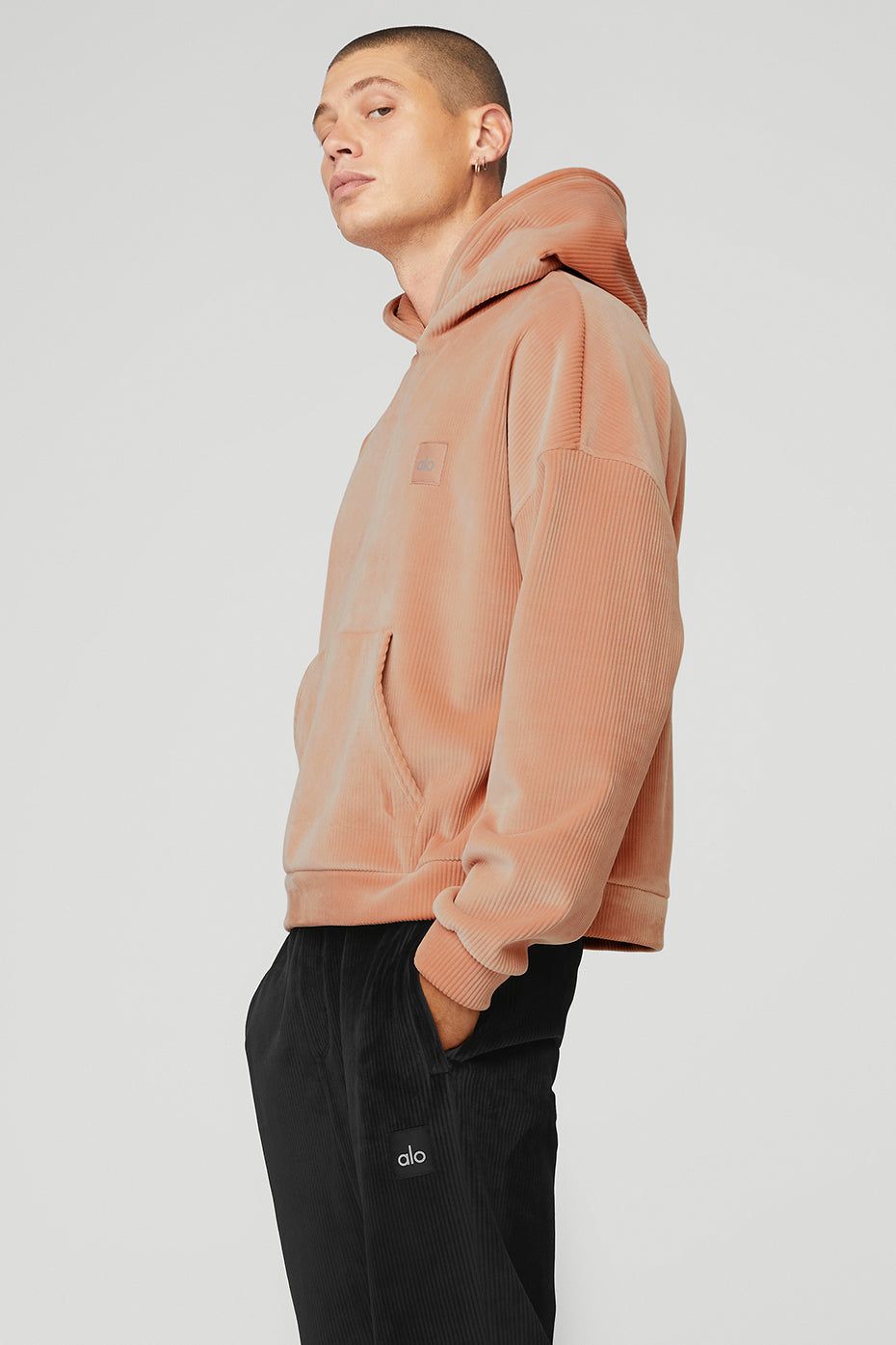 Velour Baller Hoodie - Soft Clay sold by Alo Yoga product image thumbnail 3