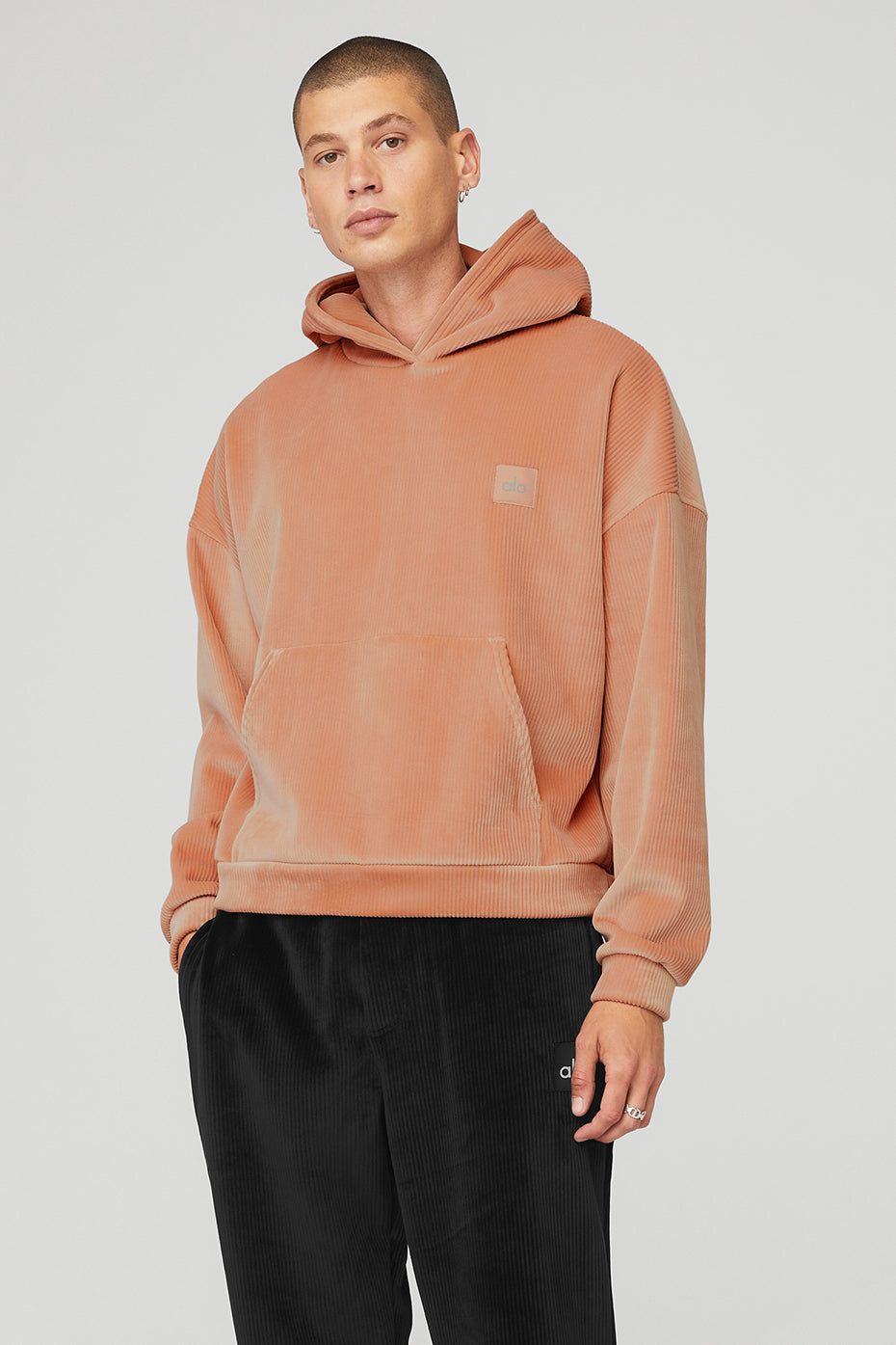 Velour Baller Hoodie - Soft Clay sold by Alo Yoga