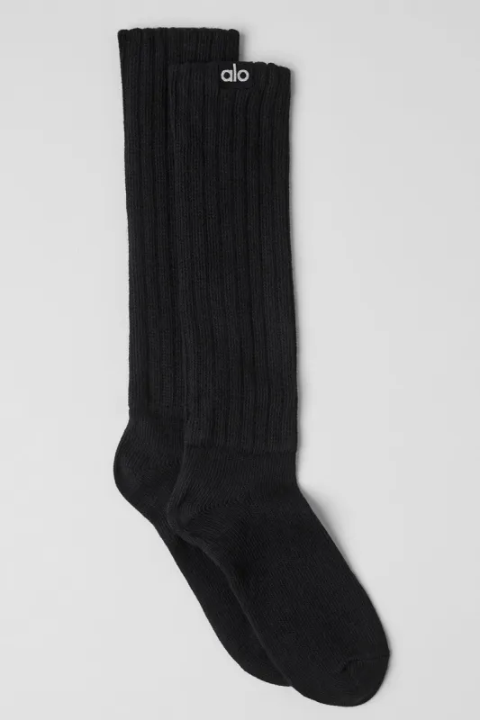 Unisex Scrunch Sock - Black sold by Alo Yoga
