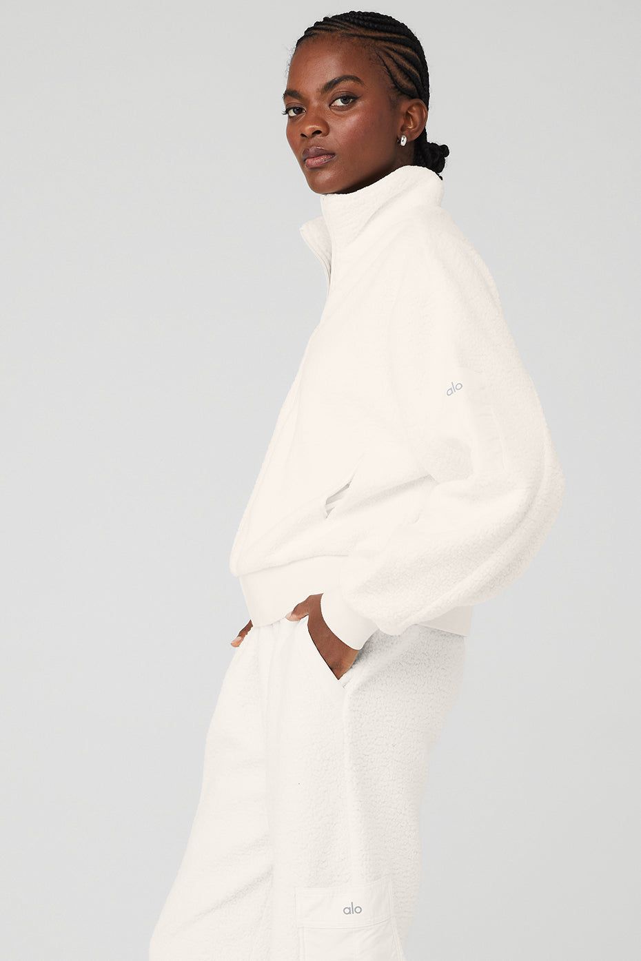 Micro Sherpa Solstice Coverup - Ivory sold by Alo Yoga product image thumbnail 3